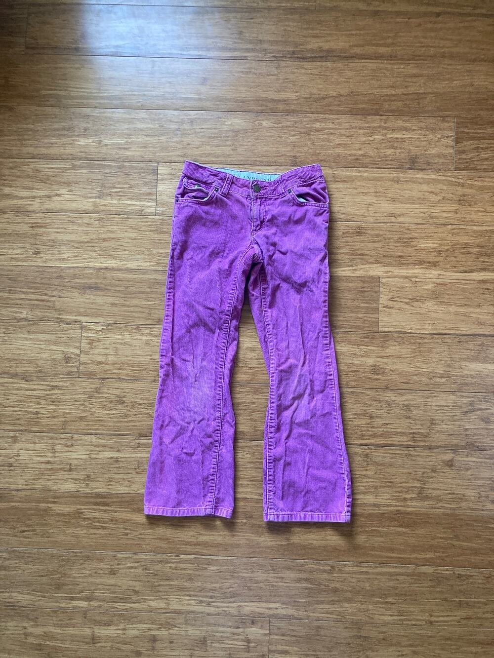 Lands' End Girls Light Purple Corduroy Pants, Size 8